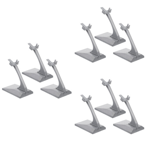 9Pièces Supports Plastique Gris Pour Exposition Bureau