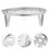 5Stk Mehrlagiger Dampfkorb Eiersteamer Rund Robust Silber 10