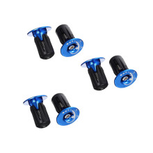3Paare Blaue Fahrrad Lenkerstopfen Aluminium Und Schutz