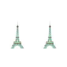 2Pièces Puzzle 3D Bois Vert Tour Eiffel Jouet Décoratif Enfants