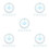 30Pcs Sky-Blue Plastic Drafting Tools Clear Circle Ruler Protractor 1
