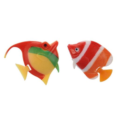 Artificial Multi-Colored Plastic Fish Ornament 15Pcs for Aquarium 1