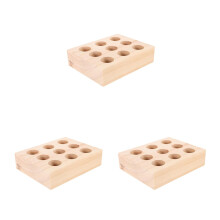 3Pièces Porte-Épingles En Bois Beige 9 Trous Pour Insectes Outil DIY