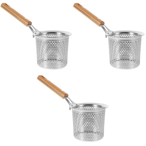 3Pièces Pour Pâtes Acier Bois Filtration Maison