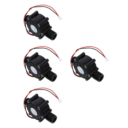4Pièces Petite Turbine Hydro Générateur Noir 12V Pour Camping
