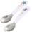 2Sets Toddler Spoon Fork White Lightweight Baby Feeding Tools for Kids 1