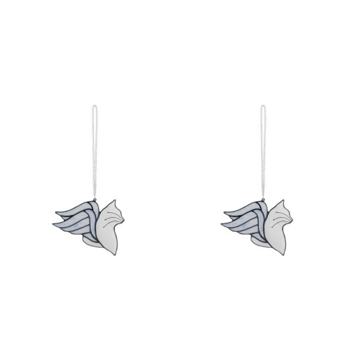 2Pièces Pendentif Chat Arc-En-Ciel Pour Fenêtre