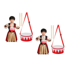 2Ensembles Tambours Bébé Rouge Instruments Bois Durable