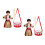 2Ensembles Tambours Bébé Rouge Instruments Bois Durable 1