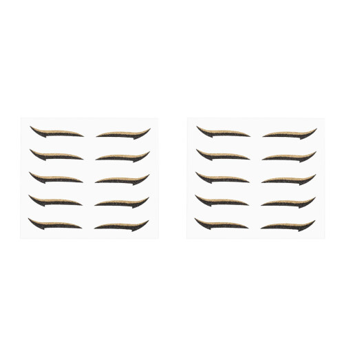 10Paires Eyeliner Pailleté Auto-Adhésif Pe Multiusage Multi