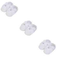 3Paires Chaussures Bébé Blancs Lacets Durable Élégant