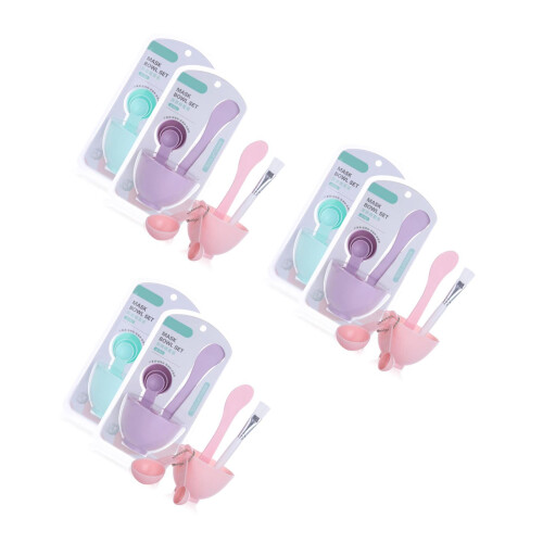 9Sets Facial Mask Bowl Set Plastic DIY Tools Assorted Colors Durable
