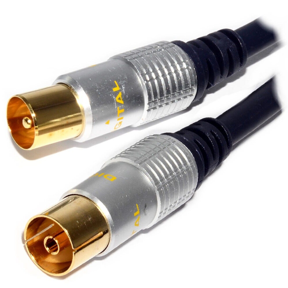Kenable Pure Ofc Rf Aerial Coaxial Lead Gold Ofc Male To Female Extension 3M