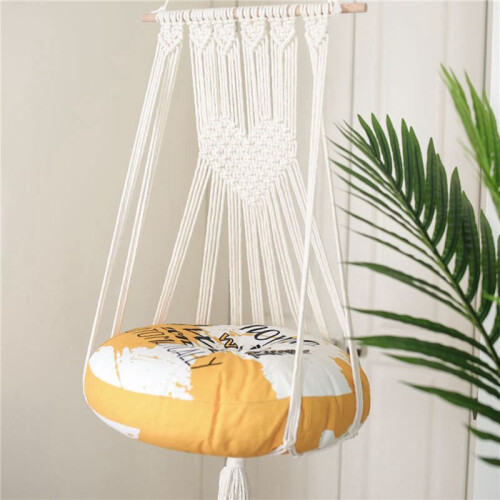 3X Cat Hammock  Swing Bed Macrame Cotton Rope Cat Hammock for Perch Wall Hanging Sleeping Window (Without Mat) 1