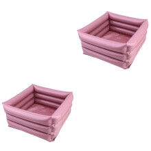 2Stk Zusammenklappbarer Fußbadbehälter Pink Mit Ablauf Für