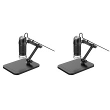 2Pcs Folding Microscope Portable Magnifier for Skin & Plant Inspection