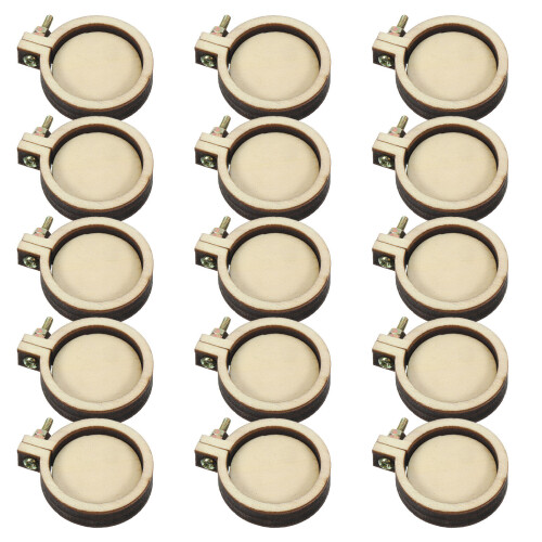 72Pièces Mini Cercles À Broder Bois Beige Pour Accessoires DIY 2