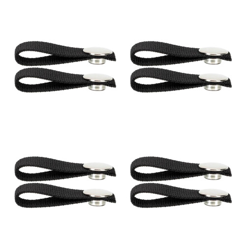 8Pièces Sangles Mentonnières Casque Hockey Polyester Noires Durables 2