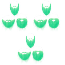 9Pcs Patrick's Day Fake Beard Lint Cosplay Party Decor