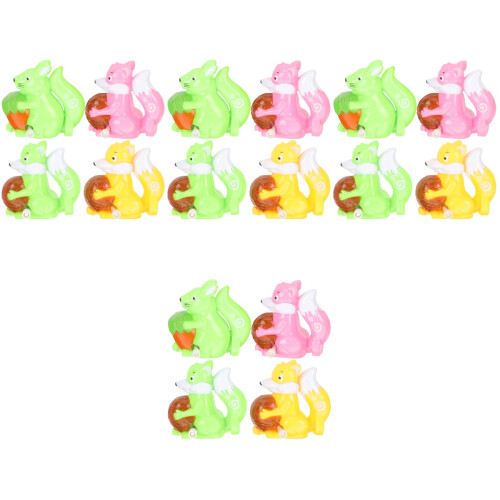 16Pcs Durable Windup Animal Toys Foxes Squirrels Assorted Colors 2