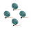 4Ensembles Mini Tongue Drum En Acier Titane Vert Portable Relaxant 1