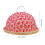 1Ensemble Panier En Rotin Rouge Couvercle Pour Pâtisseries 3