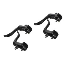 2Pairs Black Aluminum Bike Brake Levers Lightweight Fixed Gear Handle
