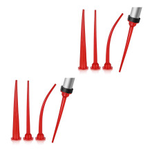 6Pièces Embouts De Mastic En Caoutchouc Rouge Kit Prolongateur Précis