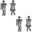 2Paare Restrooms-Schilder Aus Hochwertigem Material 1