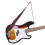 5Pièces Guitare Cuir Rouge Adaptée Multi-Instruments 6