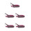 5Pièces Guitare Cuir Rouge Adaptée Multi-Instruments 11