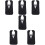 6Pcs Polyester Bib for Adults Adjustable Durable Saliva Pocket Black 1