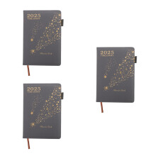 3Pcs Portable Small Weekly Planner 2025 Grey Organizer Notebook