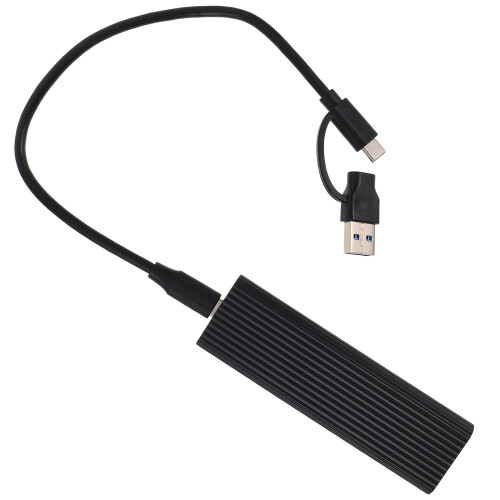 4Ensembles Boîtier Portable SSD Aluminium Noir USB Nvme Double Support 1