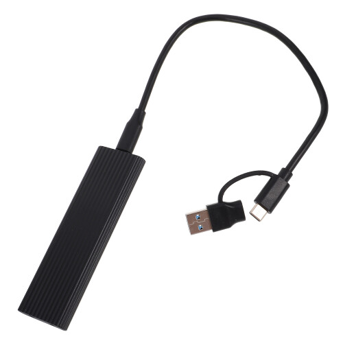 4Ensembles Boîtier Portable SSD Aluminium Noir USB Nvme Double Support 2