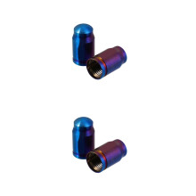 4Pièces Bouchons Valve Titane Durable Couleur Bleu