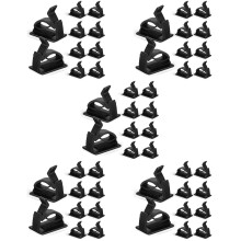 50Pièces Supports De Câbles En Plastique Noir Pour Organisation