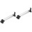 2Pcs Adjustable Closet Rod Silver Heavy Duty Retractable Wardrobe Bar 1