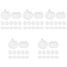 5Sets Transparent Child Safety Outlet Covers Pc Material Socket Plugs