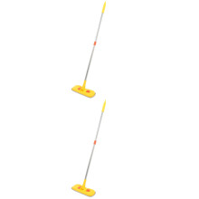 2Pcs Lightweight Yellow Mop Toy Kids Pretend Play Cleaning Tool