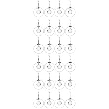 60Stk Silber Ohrstecker Fassungen Edelstahl Für DIY Ohrring