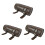 3Pcs Motorcycle Handlebar Bag PU Waterproof Coffee Cruiser Tool Holder 1