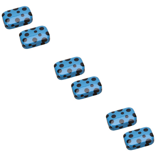 6Pcs Blue Lens Container with Mirror Creative Lens Case for Women