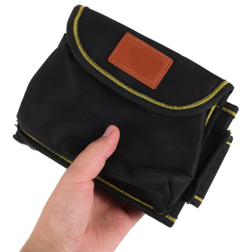 4Pcs Durable Black Carpenter Tool Belt Pouch with Pocket for Storage 2