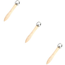 3Stk Baby Handglocke Holzspielzeug Lerninstrument Elfenbein