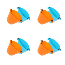 8Pcs Multi-Function Silicone Buckets Outdoor and Sand Toys