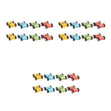 24Stk Holz- Set Bunt Kinder Spielzeug Interaktives Autorennen