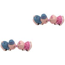2Paare Langlebige Harz Auto Ornament-Dekoration in Verspieltem Design