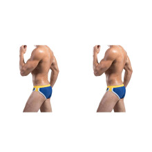 2Stk Herren Bikini Badehose Schwimmhose Leicht Dunkelblau
