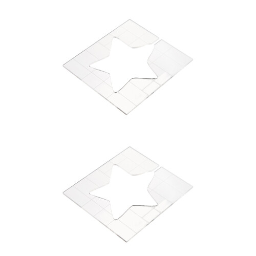 2St Transparante Acryl Quilten Mal Stervorm DIY Naaien Patchwork Tool